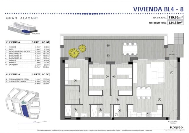3 chambre Appartement à vendre à Monte y Mar, Santa Pola avec piscine - 405 000 € (Ref: 7200985)
