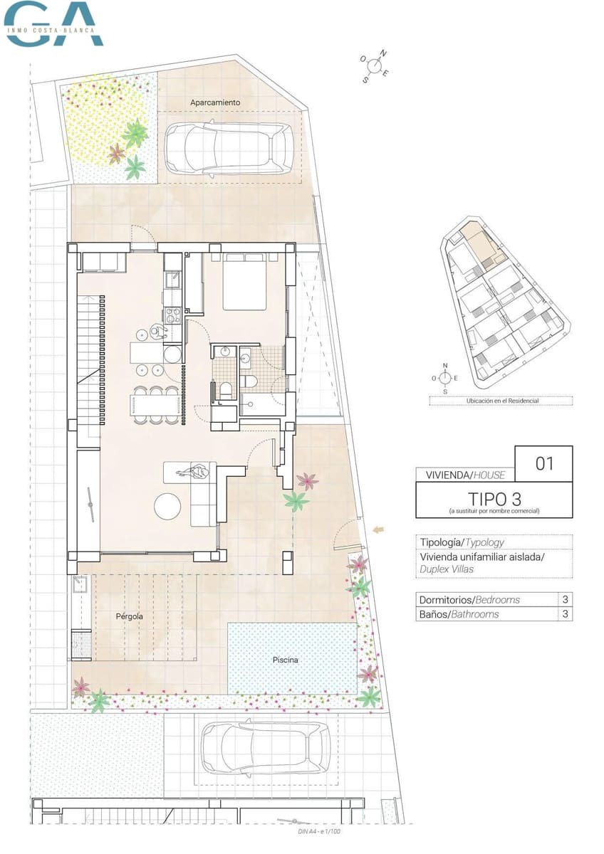 3 quarto Moradia para venda em Hondon de las Nieves com piscina - 357 250 € (Ref: 7638847)