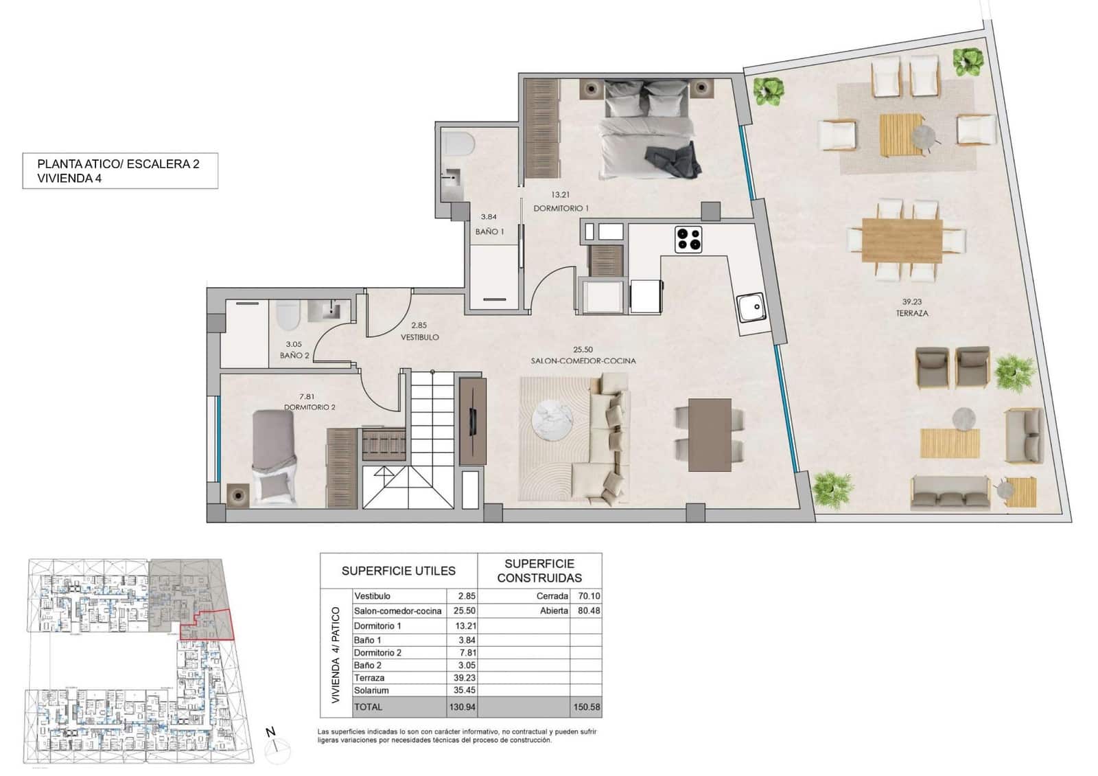 2 chambre Penthouse à vendre à Santa Pola avec piscine - 310 000 € (Ref: 8377431)