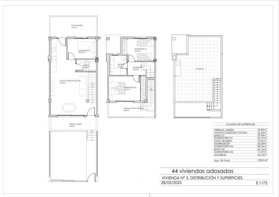 3 sypialnia Dom szeregowy na sprzedaż w Cox z basenem - 238 000 € (Ref: 8582356)