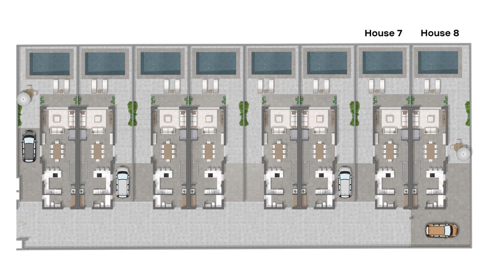4 soveværelse Semi-Rækkehus til salg i Guardamar del Segura med swimmingpool - € 507.050 (Ref: 8668472)