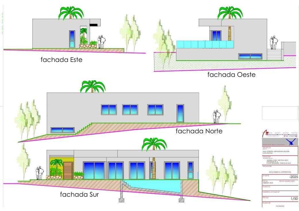 3 makuuhuone Huvila myytävänä paikassa Monforte del Cid mukana uima-altaan 
autotalli - 545 000 € (Ref: 8921558)