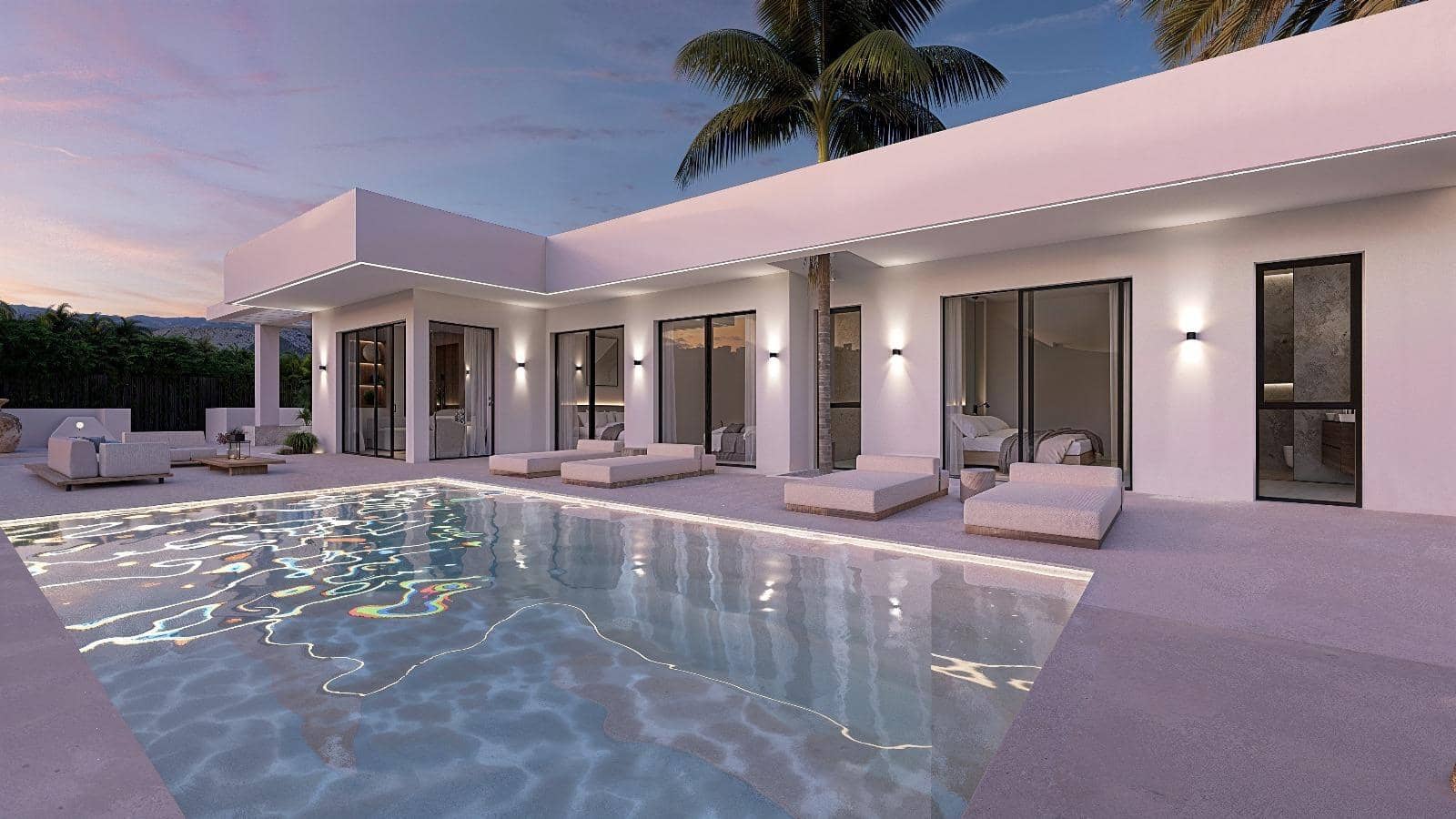 3 makuuhuone Huvila myytävänä paikassa Monforte del Cid mukana uima-altaan 
autotalli - 545 000 € (Ref: 8921558)