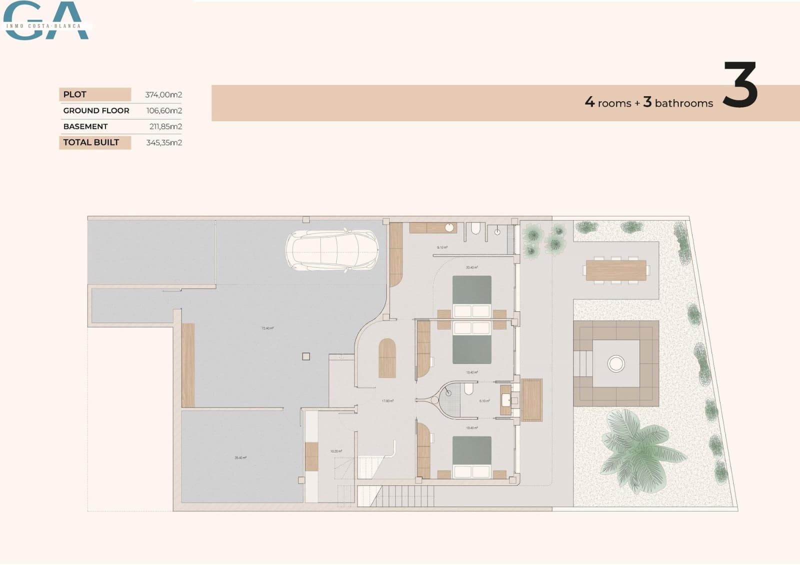 4 bedroom Villa for sale in Algorfa with pool garage - € 830,000 (Ref: 9707522)