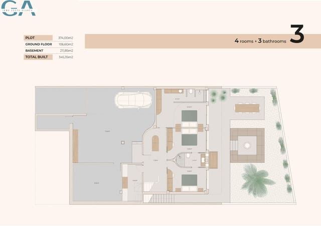 4 soverom Villa til salgs i Algorfa med svømmebasseng garasje - € 845 000 (Ref: 9707522)