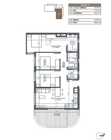 3 soverom Leilighet til salgs i Guardamar del Segura med svømmebasseng - € 435 000 (Ref: 9765121)