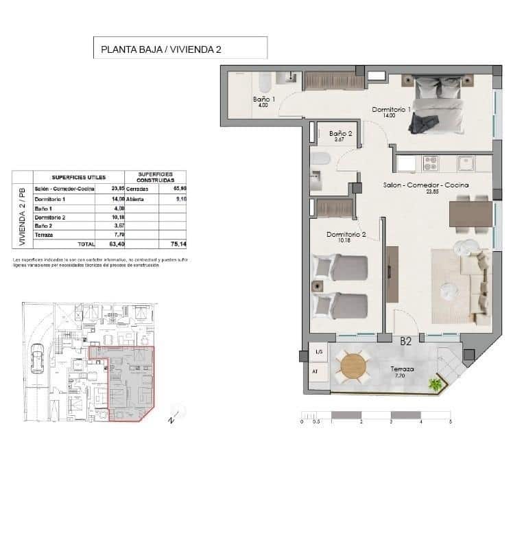 2 soverom Leilighet til salgs i Santa Pola med svømmebasseng garasje - € 238 000 (Ref: 9977310)