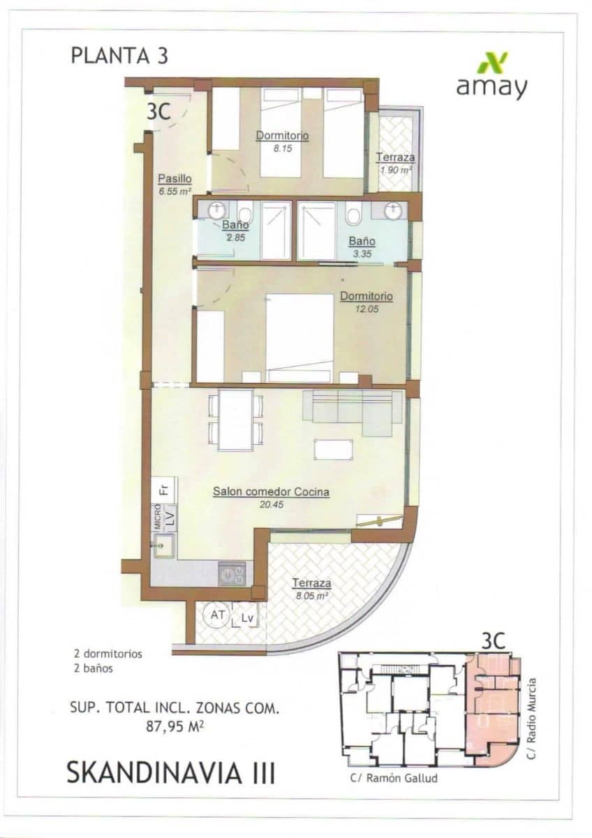 2 quarto Apartamento para venda em Torrevieja com piscina - 265 000 € (Ref: 10153674)
