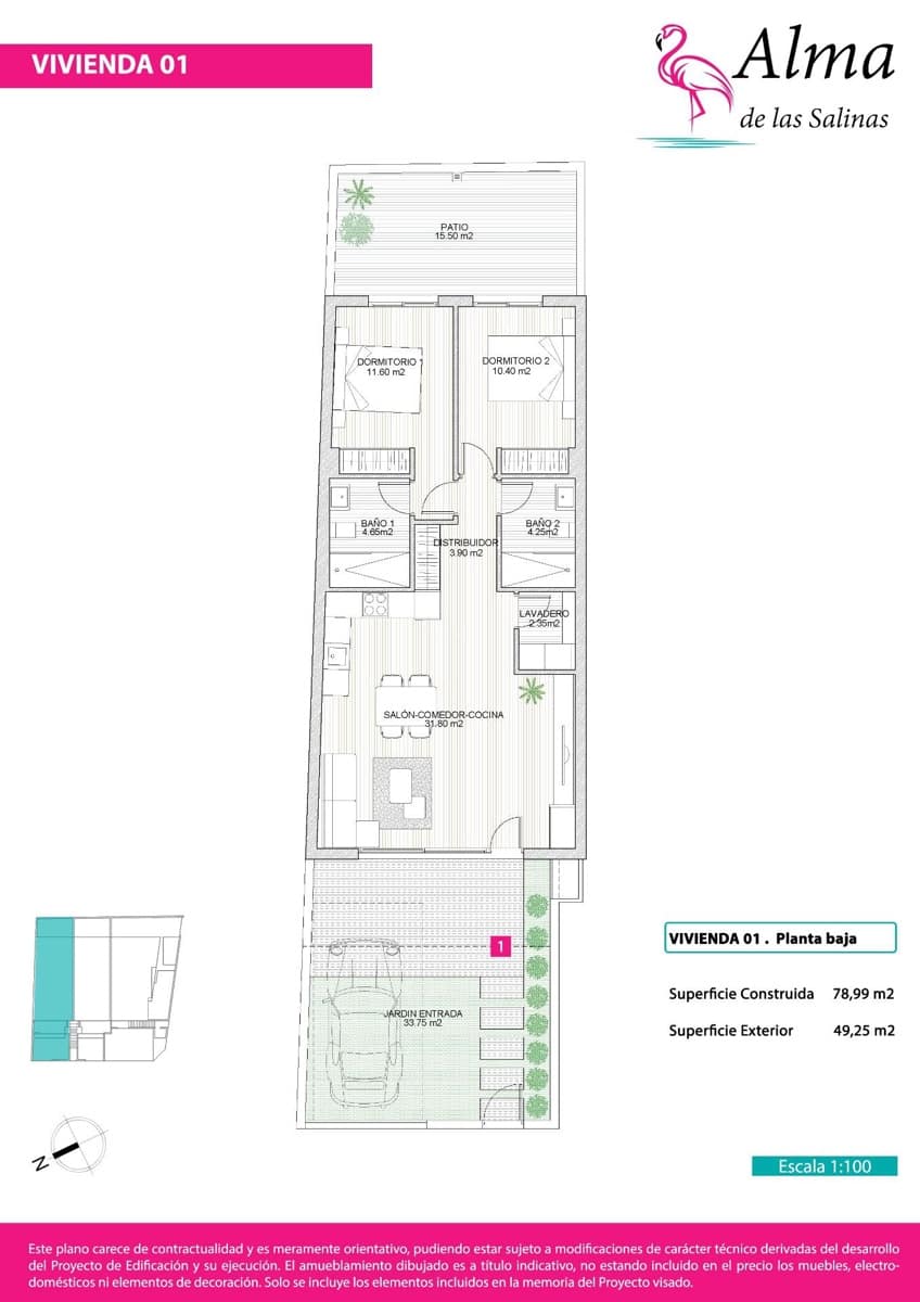2 soveværelse Bungalow til salg i San Pedro del Pinatar - € 258.900 (Ref: 9215823)