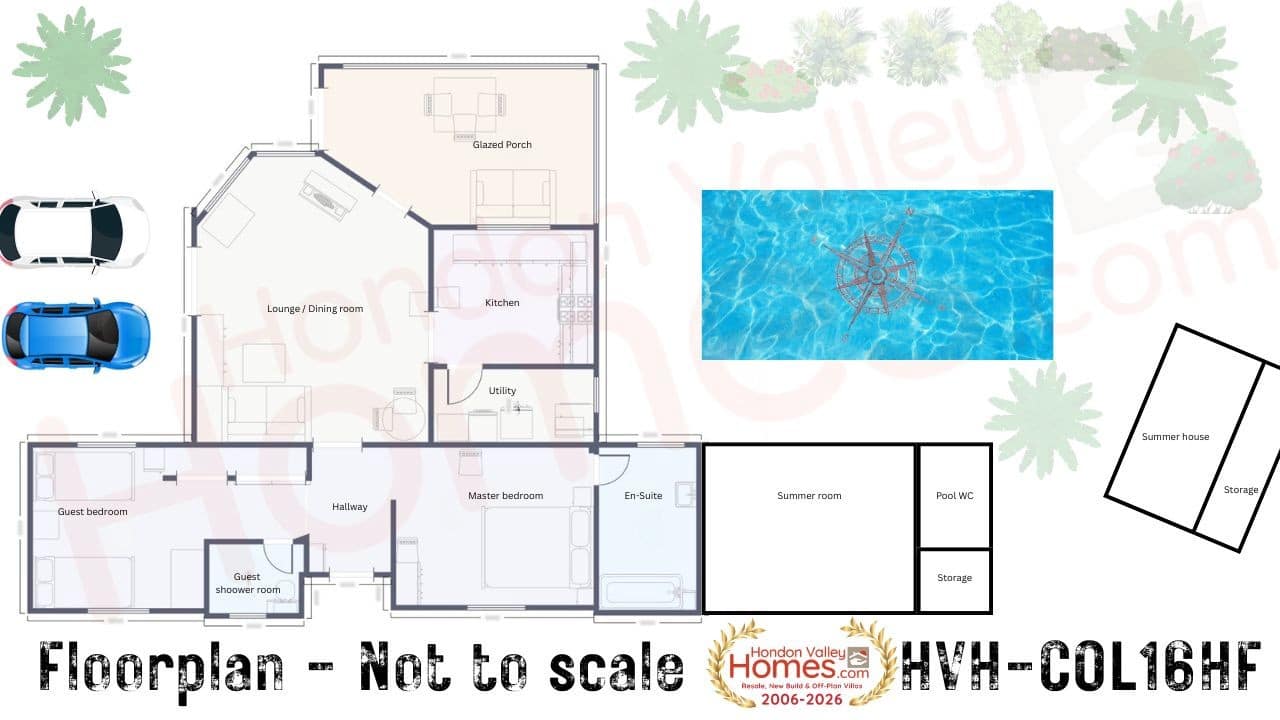 2 bedroom Villa for sale in Hondon de los Frailes with pool - € 299,950 (Ref: 9865442)