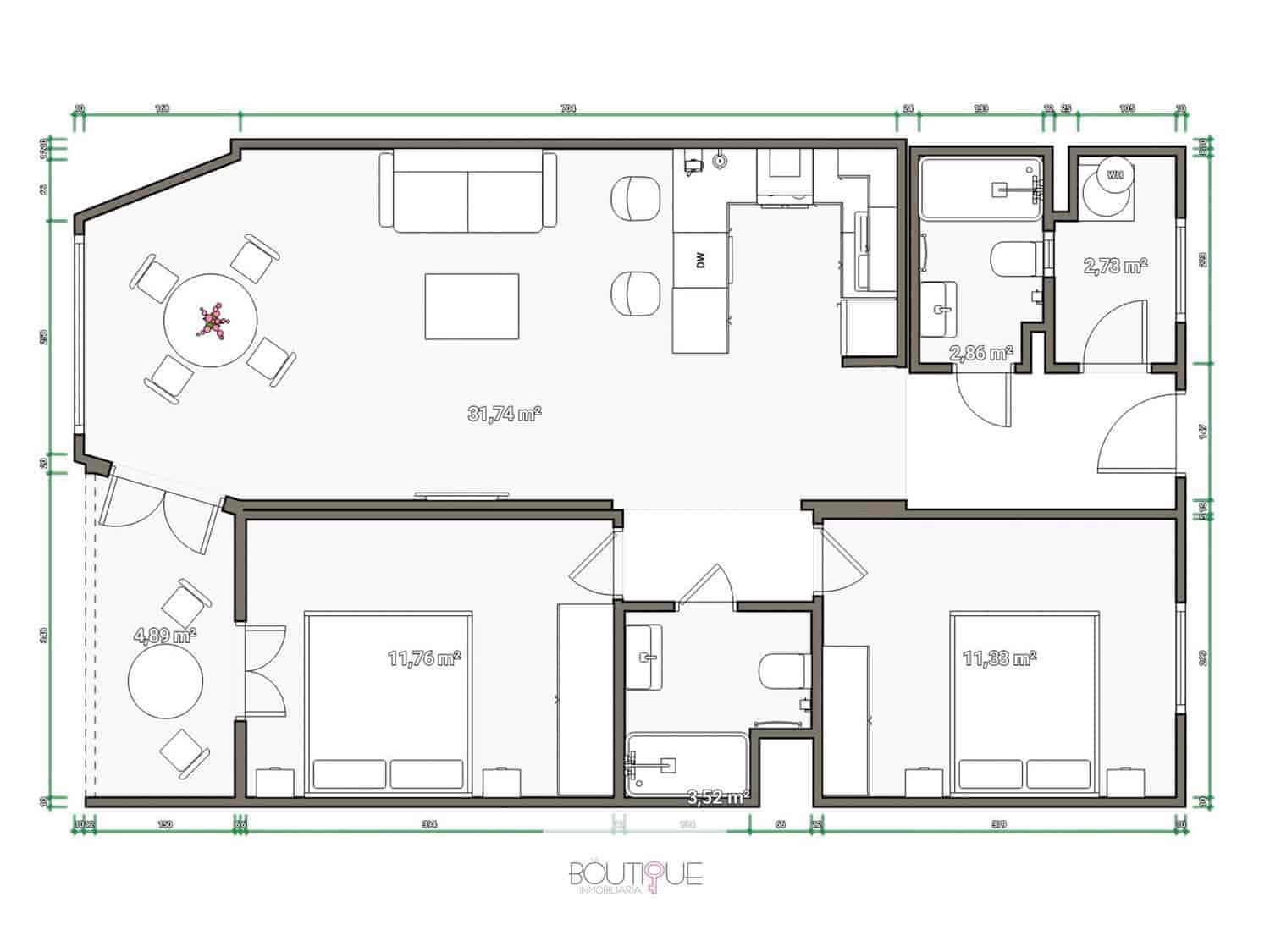 2 sypialnia Apartament na sprzedaż w San Agustin / Sant Agusti z basenem garażem - 539 000 € (Ref: 8558678)
