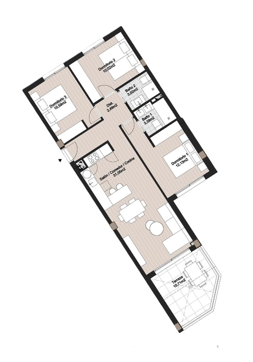 3 soveværelse Strandlejlighed til salg i El Morche med swimmingpool garage - € 344.000 (Ref: 8770962)