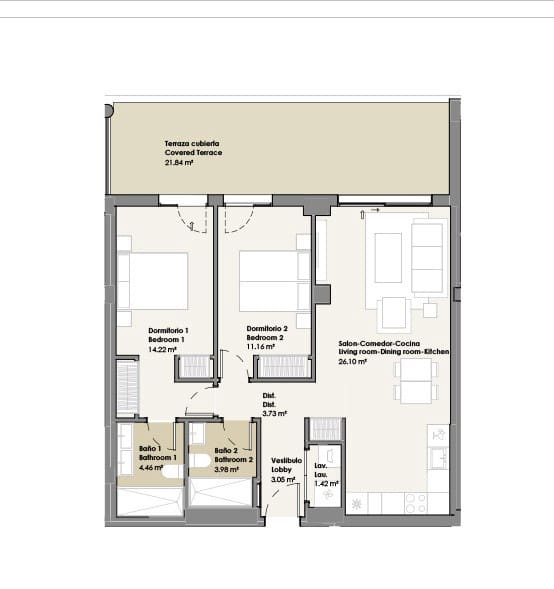 2 soverom Strandleiligheter til salgs i Torrox-Costa med svømmebasseng garasje - € 318 000 (Ref: 9115880)