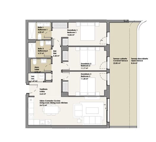 3 sovrum Strandlägenhet till salu i Urbanización Santa Rosa, Torrox med pool garage - 615 000 € (Ref: 9129485)