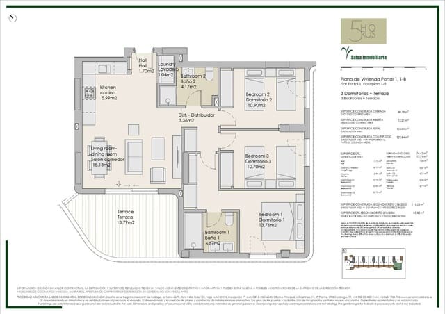 3 bedroom Beach Apartment for sale in Torre del Mar, Vélez-Málaga with pool - € 431,000 (Ref: 9508387)