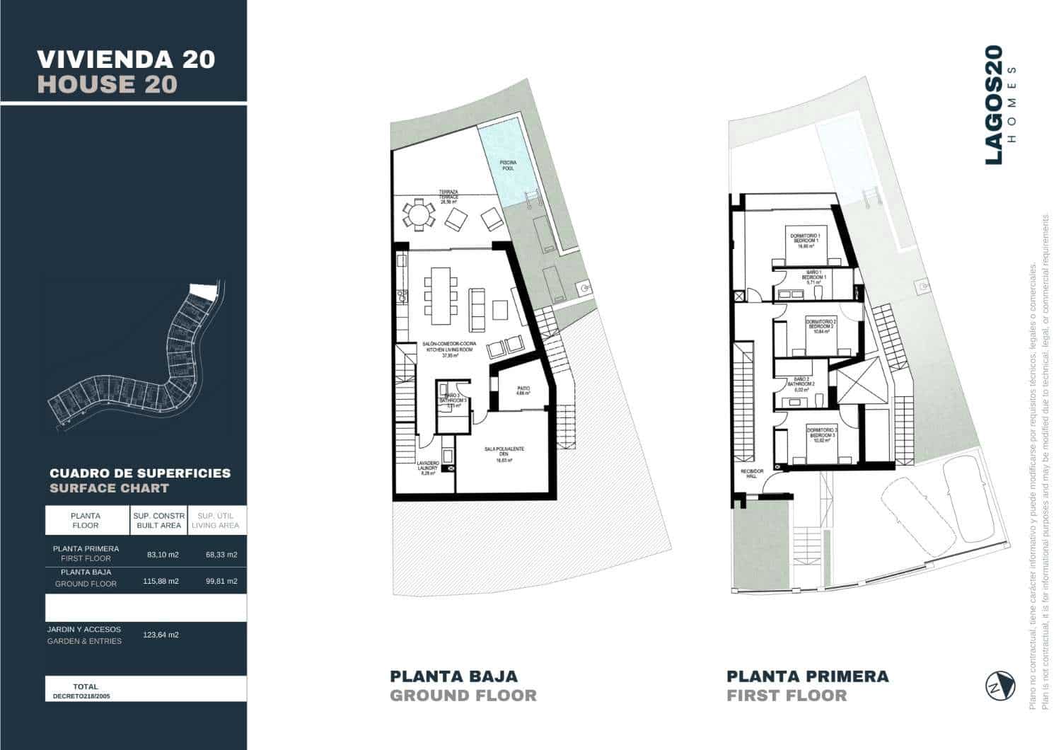 Pareado de 4 habitaciones en Lagos en venta con piscina - 425.000 € (Ref: 9665935)