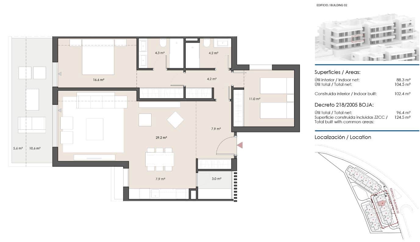 2 soveværelse Lejlighed til salg i Manilva med swimmingpool garage - € 289.010 (Ref: 8424335)