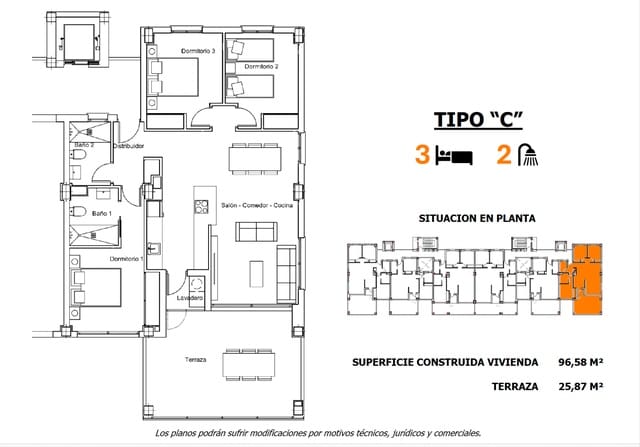2 Zimmer Apartment zu verkaufen in San Miguel de Salinas mit Pool Garage - 245.000 € (Ref: 9012858)