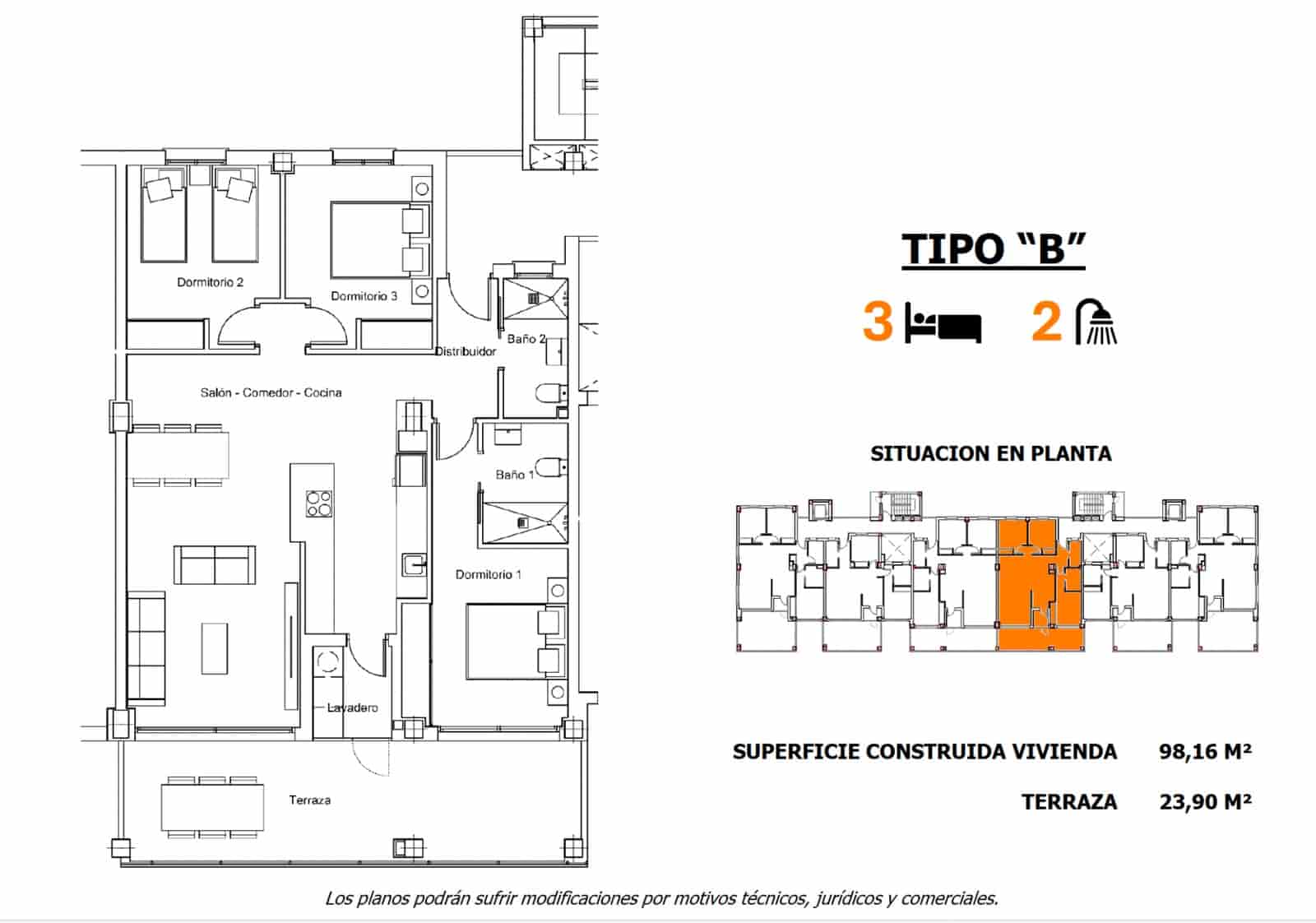 2 bedroom Apartment for sale in San Miguel de Salinas with pool garage - € 245,000 (Ref: 9012858)