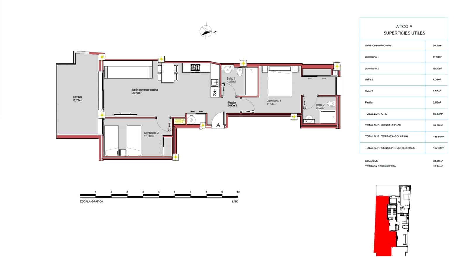 2 slaapkamer Penthouse te koop in Torrevieja met zwembad - € 390.000 (Ref: 9162746)