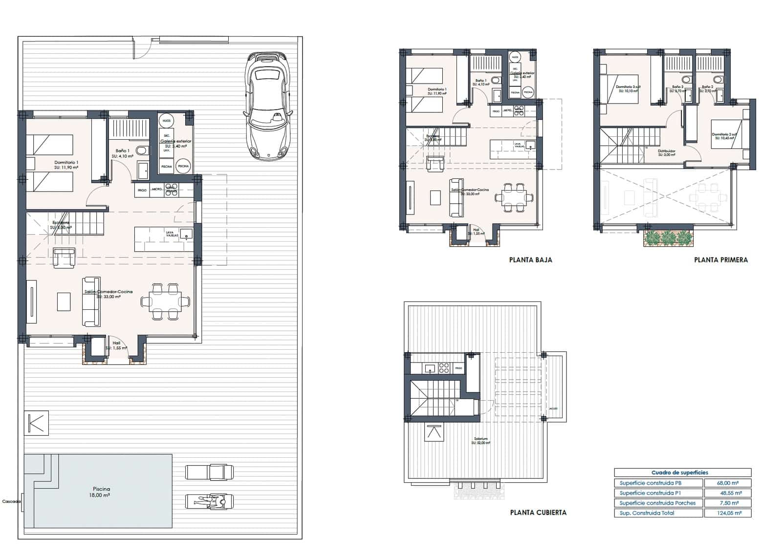 3 bedroom Villa for sale in Los Montesinos with pool - € 480,000 (Ref: 9183288)
