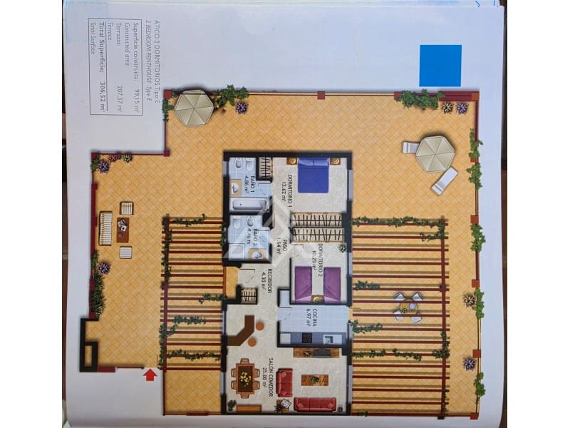 2 sovrum Takvåning till salu i Mijas med garage - 450 000 € (Ref: 9952573)