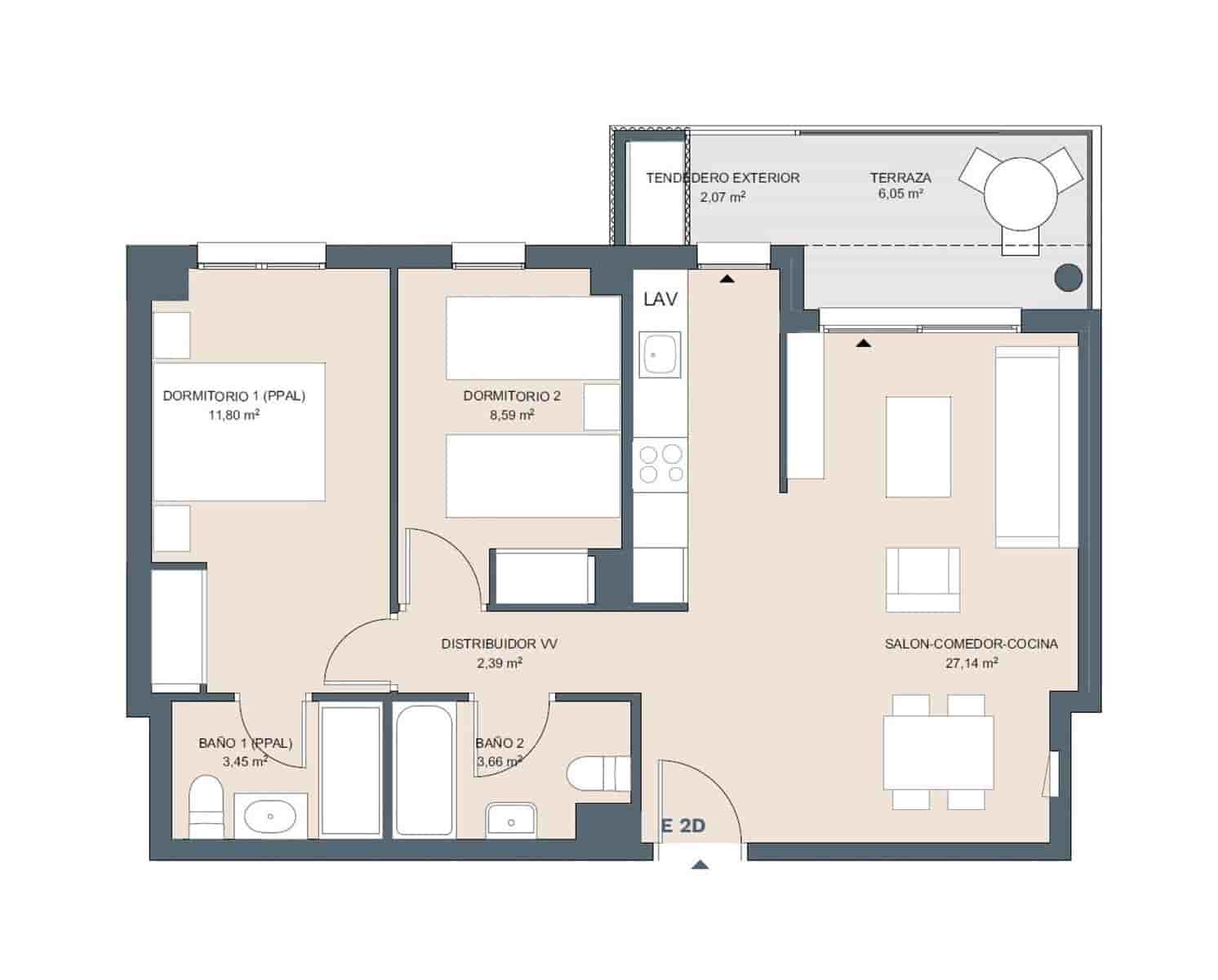 2 makuuhuone Asunto myytävänä paikassa Denia mukana uima-altaan 
autotalli - 377 000 € (Ref: 9930005)