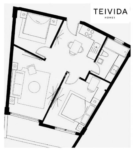 2 quarto Apartamento para venda em Callao Salvaje - Playa Paraíso, Adeje com piscina - 365 000 € (Ref: 10102473)