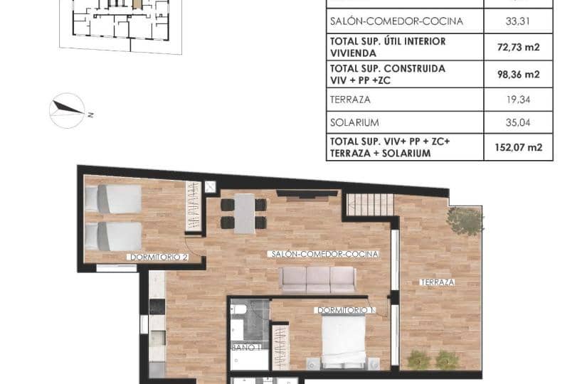 2 quarto Apartamento para venda em Torrevieja com piscina - 349 000 € (Ref: 9430367)