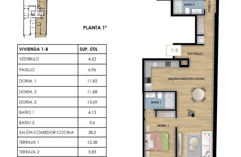 3 Zimmer Apartment zu verkaufen in Torrevieja mit Pool - 365.000 € (Ref: 9430385)