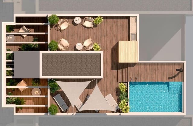 1 quarto Apartamento para venda em Playa del Acequión, Torrevieja com piscina - 185 000 € (Ref: 9430409)