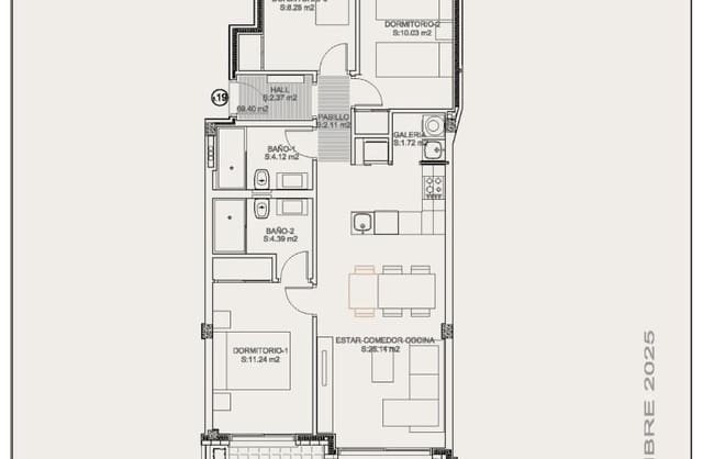 3 sovrum Lägenhet till salu i Aguas Nuevas, Torrevieja med pool - 286 700 € (Ref: 9430411)