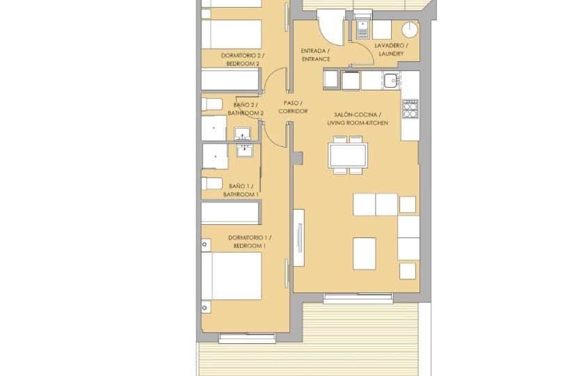 2 makuuhuone Huoneisto myytävänä paikassa Orihuela mukana uima-altaan - 239 900 € (Ref: 9430429)