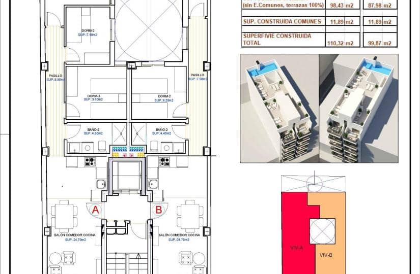 3 sovrum Lägenhet till salu i Torrevieja med pool - 309 000 € (Ref: 9430513)