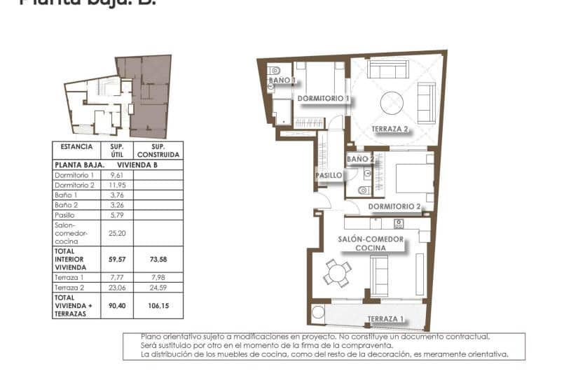 2 bedroom Apartment for sale in Torrevieja with pool - € 268,000 (Ref: 9430570)