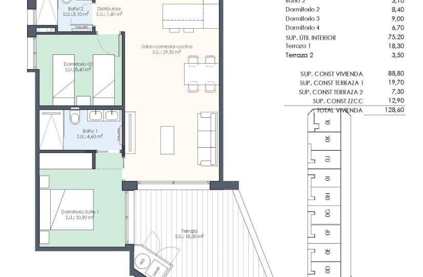 4 bedroom Apartment for sale in Benijofar with pool - € 328,000 (Ref: 9430600)