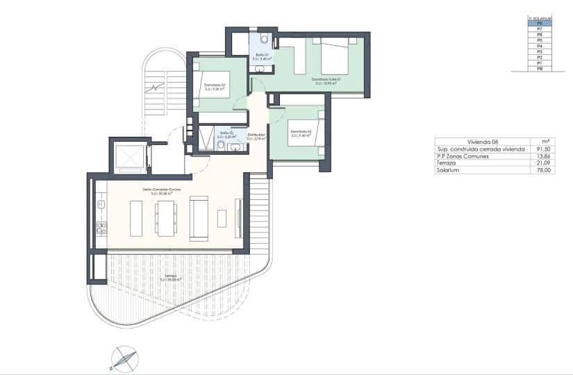 3 Zimmer Apartment zu verkaufen in Guardamar del Segura mit Pool - 640.000 € (Ref: 9430643)