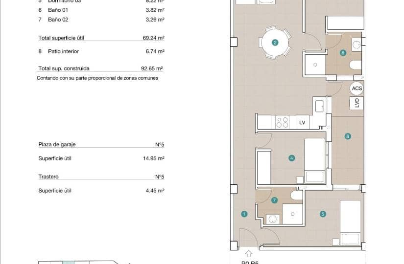 3 bedroom Apartment for sale in Jacarilla with pool - € 158,500 (Ref: 9499683)