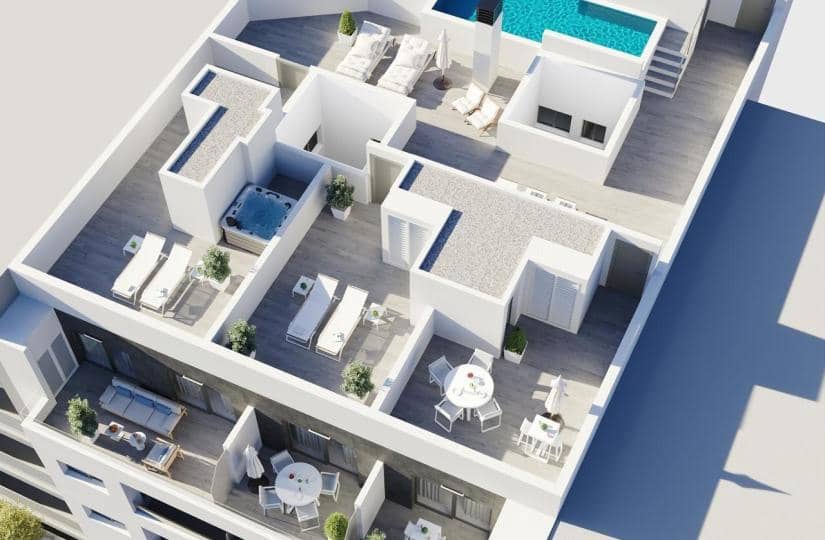 2 makuuhuone Huoneisto myytävänä paikassa Torrevieja mukana uima-altaan - 419 000 € (Ref: 9506771)