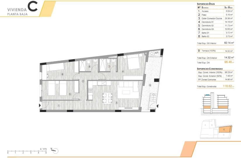 3 Zimmer Apartment zu verkaufen in Torrevieja mit Pool - 245.000 € (Ref: 9506783)