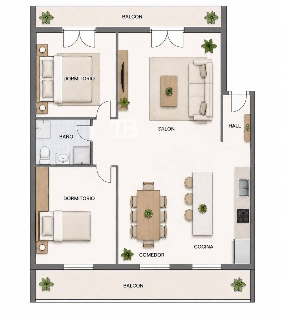 2 soverom Leilighet til salgs i Can Pastilla - € 369 000 (Ref: 10001030)