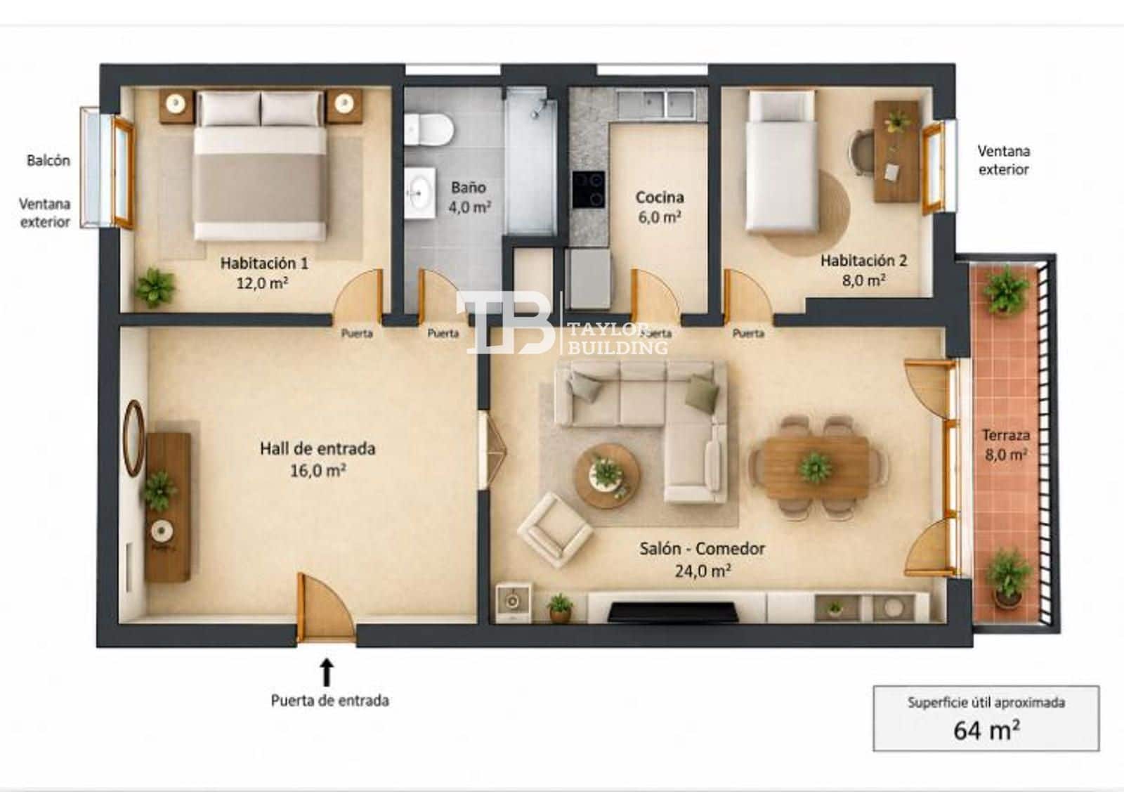 2 bedroom Flat for sale in Santa Ponsa with garage - € 350,000 (Ref: 10130556)