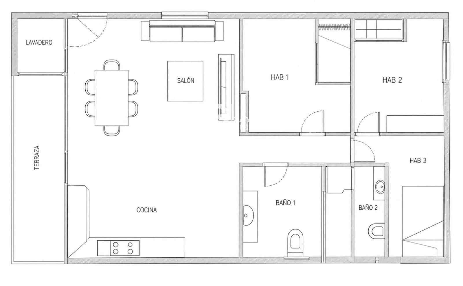 3 quarto Penthouse para venda em Palma de Mallorca - 399 999 € (Ref: 9802744)