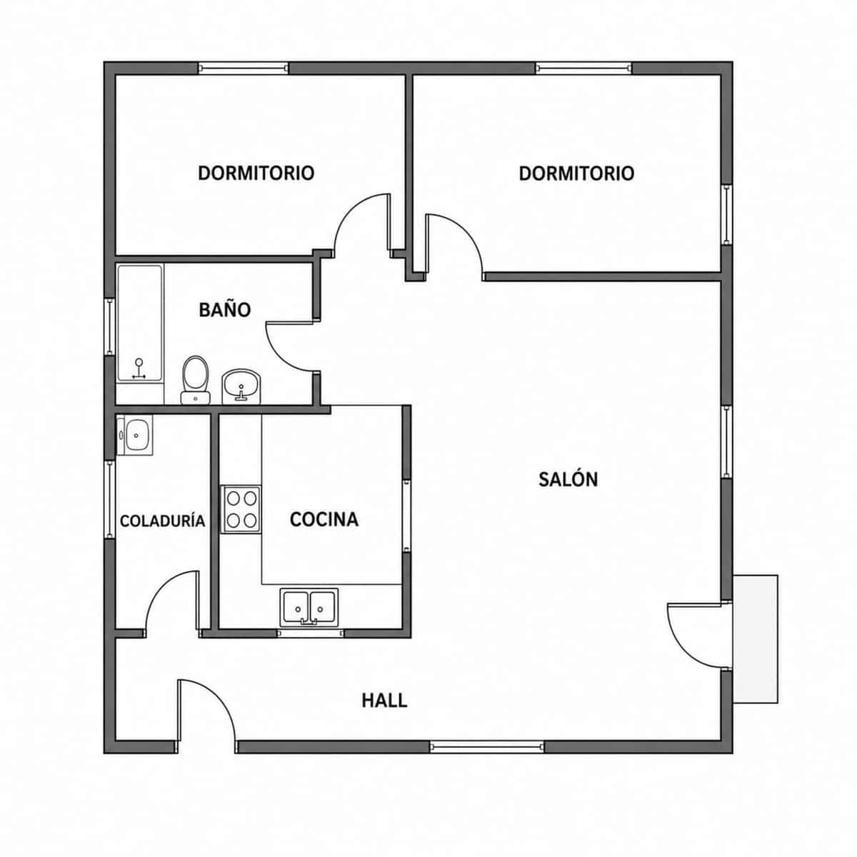 Piso de 2 habitaciones en Palma de Mallorca en venta - 215.000 € (Ref: 9905138)