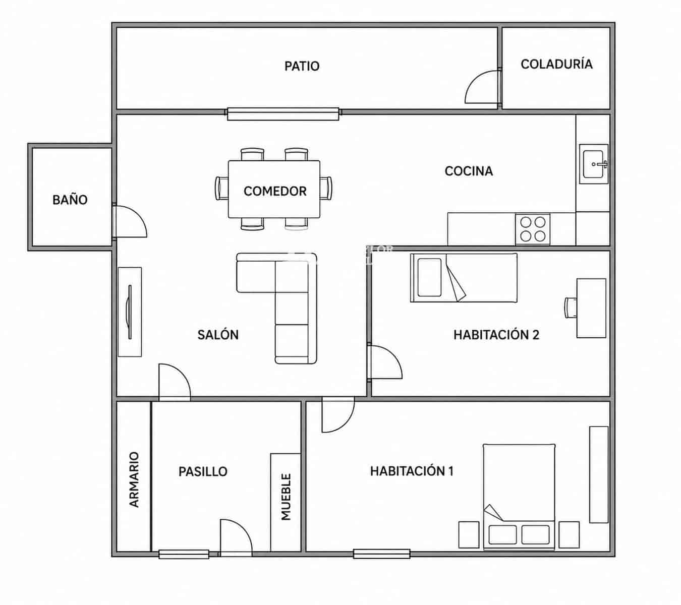 2 sovrum Lägenhet till salu i Palma de Mallorca - 345 000 € (Ref: 9983958)