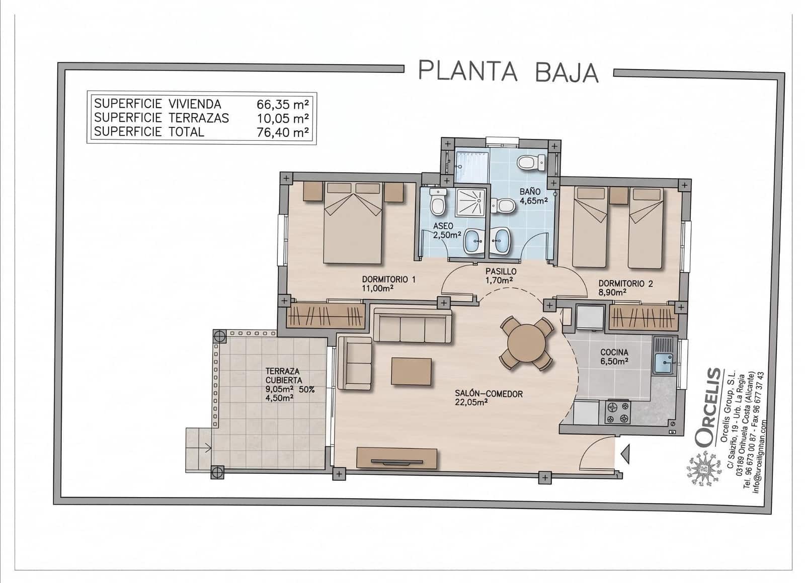2 makuuhuone Bungalow myytävänä paikassa Orihuela Costa mukana uima-altaan - 198 000 € (Ref: 10183089)