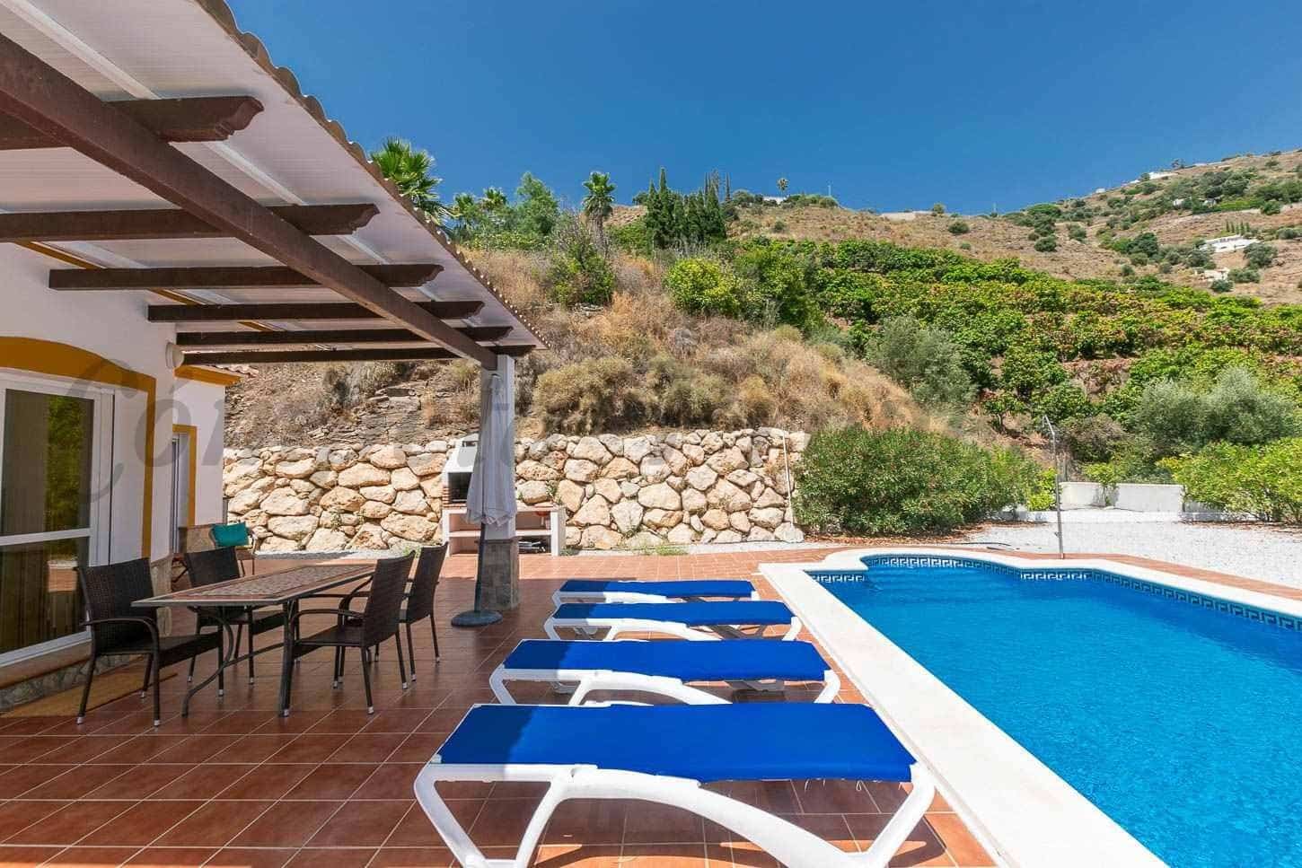 2 quarto Quinta/Casa Rural para arrendamento para férias em Competa com piscina - 1 200 € (Ref: 10075927)