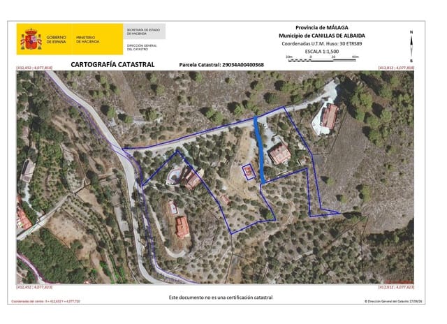 Landgrundstück zu verkaufen in Canillas de Albaida - 92.000 € (Ref: 10089692)