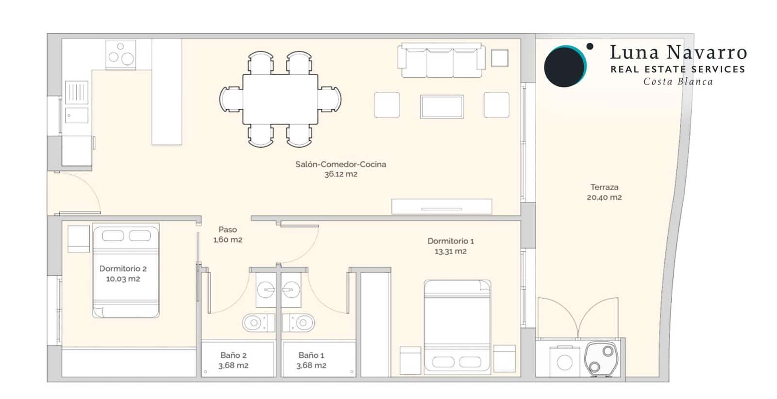 2 soveværelse Lejlighed til salg i Finestrat med swimmingpool - € 279.900 (Ref: 8559631)