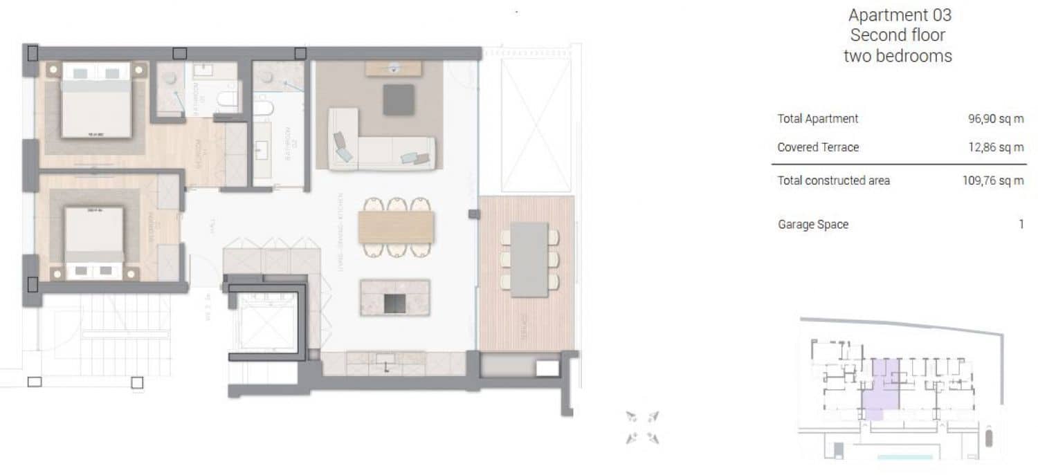 2 soveværelse Lejlighed til salg i Cala Mayor med swimmingpool garage - € 745.000 (Ref: 8458640)